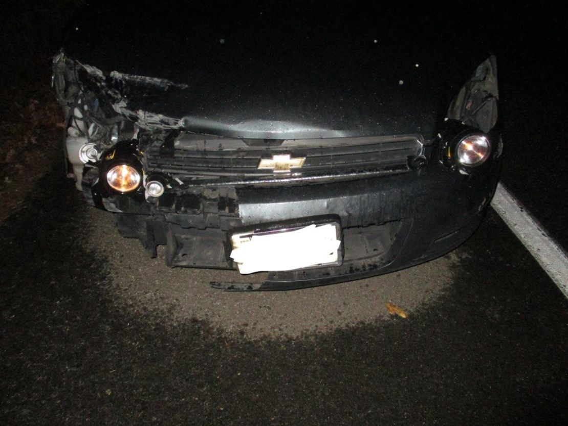 Flashlights were used to replace the headlights on the motorist's vehicle.
