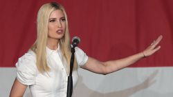 MIAMI, FLORIDA - OCTOBER 27:  Ivanka Trump, President Donald Trump's daughter, speaks during a campaign event for her father on October 27, 2020 in Miami, Florida. Ivanka continues to campaign for he father before the Nov. 3rd election day. (Photo by Joe Raedle/Getty Images)