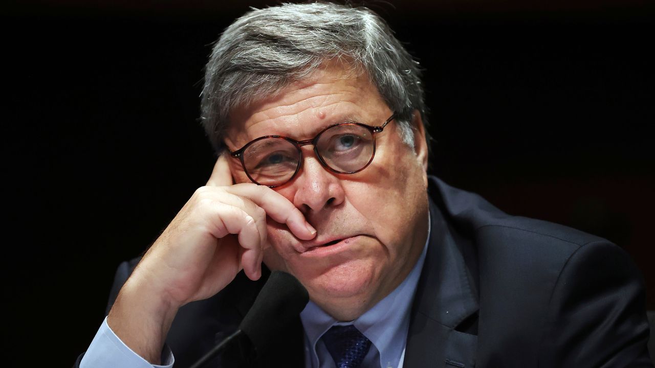 In this July 28, 2020, file photo, Attorney General William Barr appears before a House Judiciary Committee hearing on the oversight of the Department of Justice on Capitol Hill in Washington. 