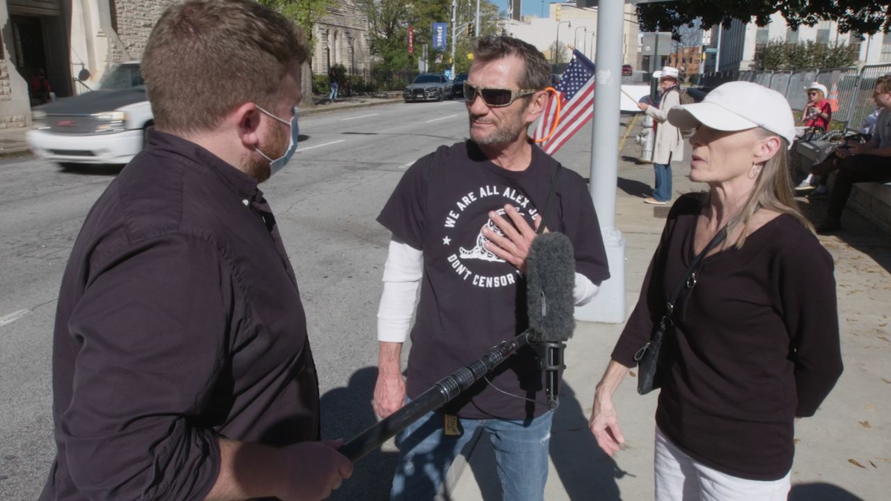 Trump supporters at a rally in Atlanta