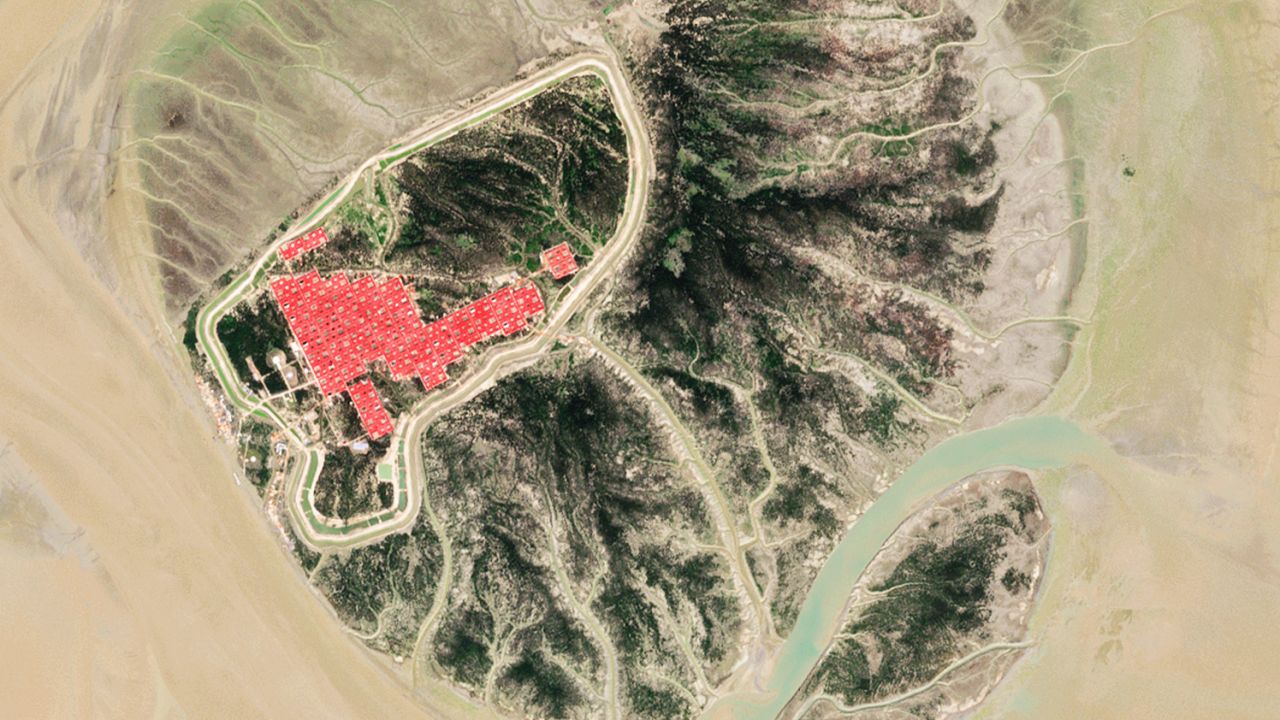 A Rohingya refugee camp development surrounded by the Bay of Bengal on the island of Bhasan Char of Bangladesh.