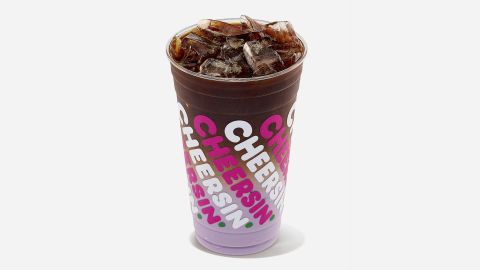 Dunkin's new drink is the color-changing Sugarplum Macchiato.