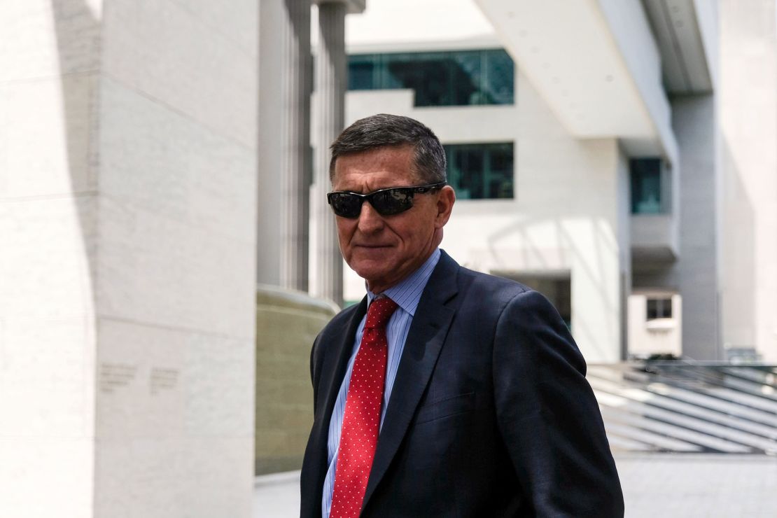 Michael Flynn leaves the E. Barrett Prettyman US Courthouse in June 2019, in Washington, DC.