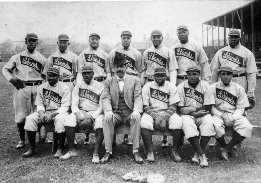 Rube Foster (top right) played for the Chicago Leland Giants, which was managed and owned by Frank Leland, before taking over management and ownership of the team himself in 1911.