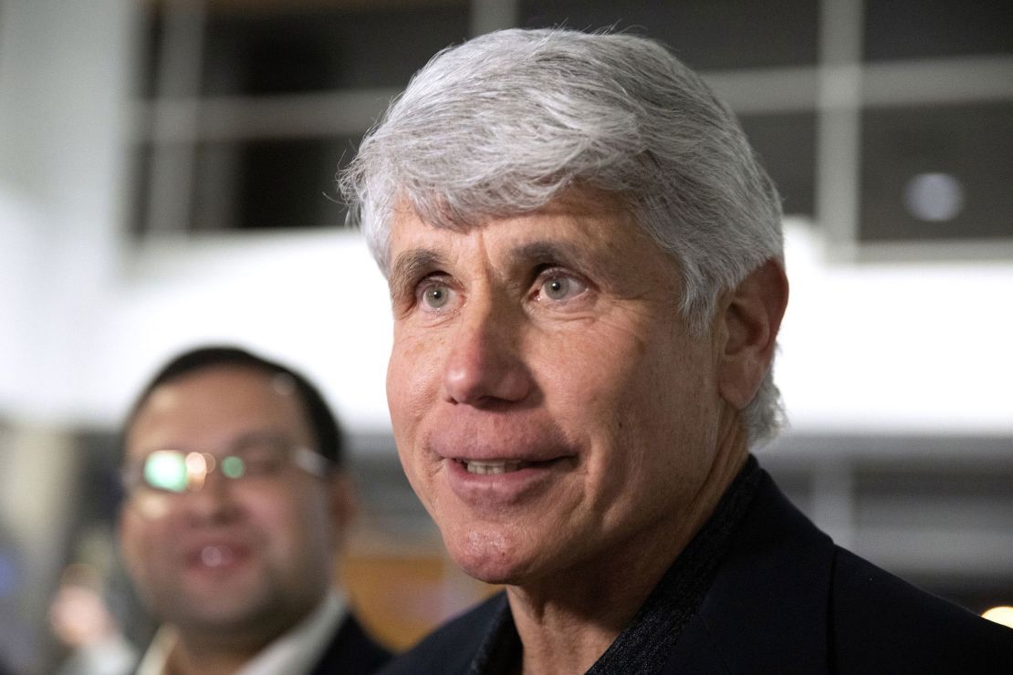 Former Illinois Gov. Rod Blagojevich arrives at Denver International Airport on February 18, 2020.
