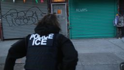NEW YORK, NY - APRIL 11:  U.S. Immigration and Customs Enforcement (ICE), officers look to arrest an undocumented immigrant during an operation in the Bushwick neighborhood of Brooklyn on April 11, 2018 in New York City. New York is considered a "sanctuary city" for undocumented immigrants, and ICE receives little or no cooperation from local law enforcement.  ICE said that officers arrested 225 people for violation of immigration laws during the 6-day operation, the largest in New York City in recent years. (Photo by John Moore/Getty Images)