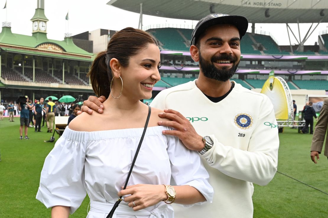 India's captain Virat Kohli and his wife, Anushka Sharma,  in Sydney on January 7, 2019.
