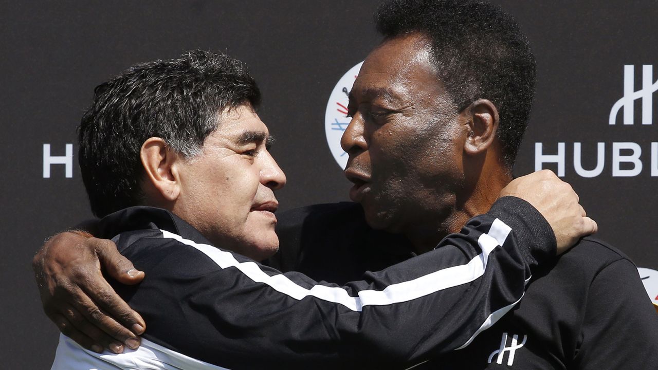 Diego Maradona and Pele became friends after their playing careers.