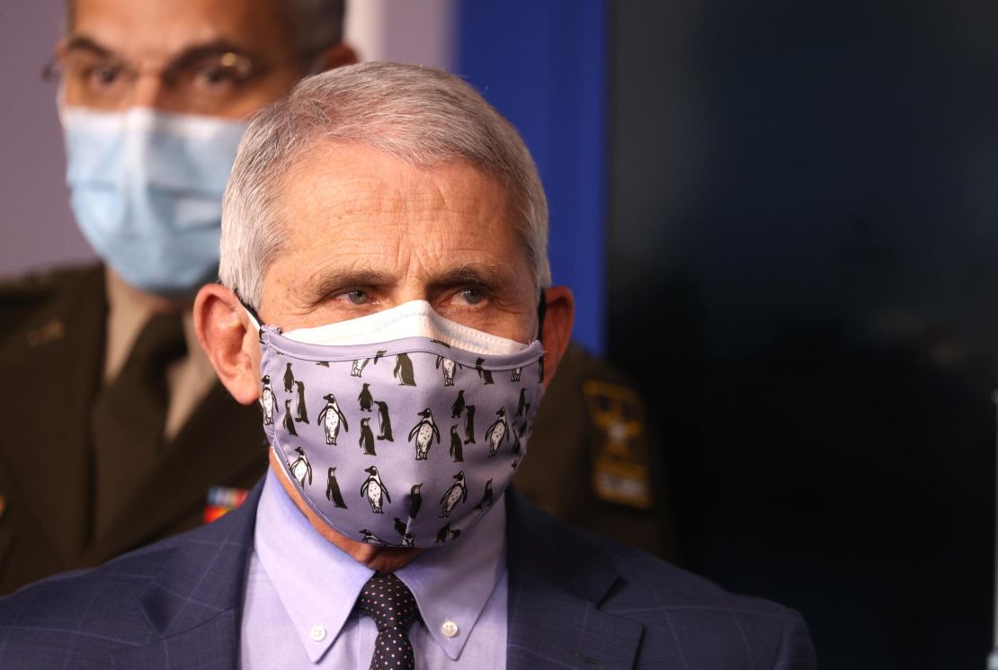 Dr. Anthony Fauci at a White House task force press briefing on November 19.