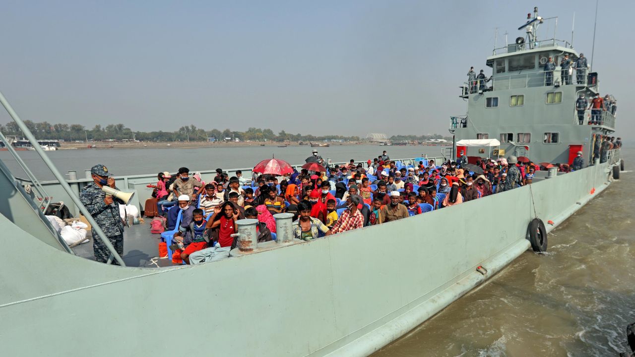 Hundreds of Rohingya refugees in Bangladesh are being relocated to a controversial island facility.