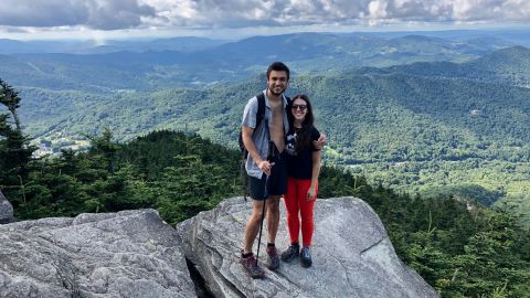 During the pandemic lockdown earlier this year, S. Nicole Lane (right) of Chicago found that hiking with her boyfriend brought them closer. The couple is shown on a hike in North Carolina.