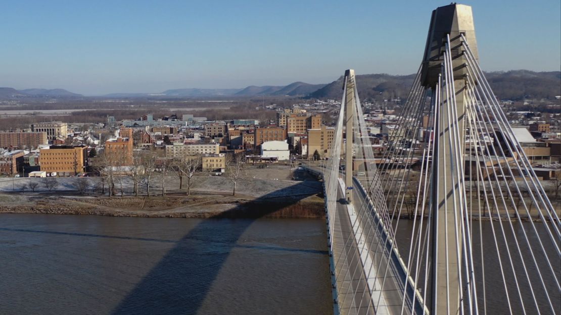 An aerial shot of Ohio during filming for "This Is Life."