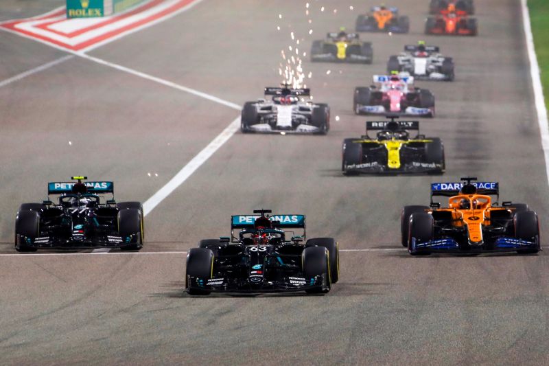 Sergio Perez claims maiden Formula One win at Sakhir Grand Prix as