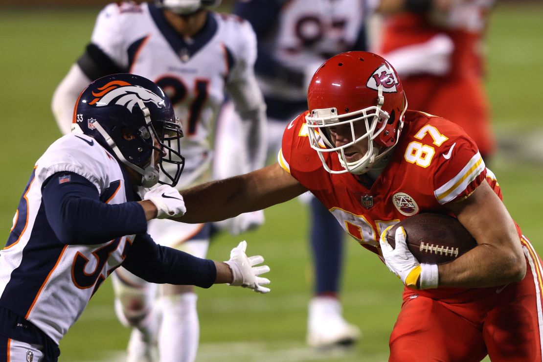 Travis Kelce has become the first tight end to have five 1,000 receiving yard seasons in NFL history.