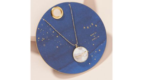 Zodiac Mother-of-Pearl Pendant Necklace