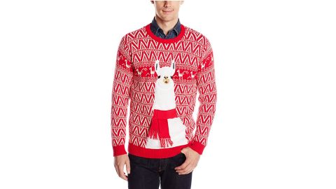 Blizzard Bay Men’s Ugly Christmas Sweater Llama 