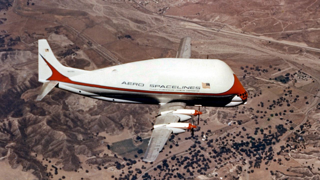 A Super Guppy with Aero Spacelines livery.