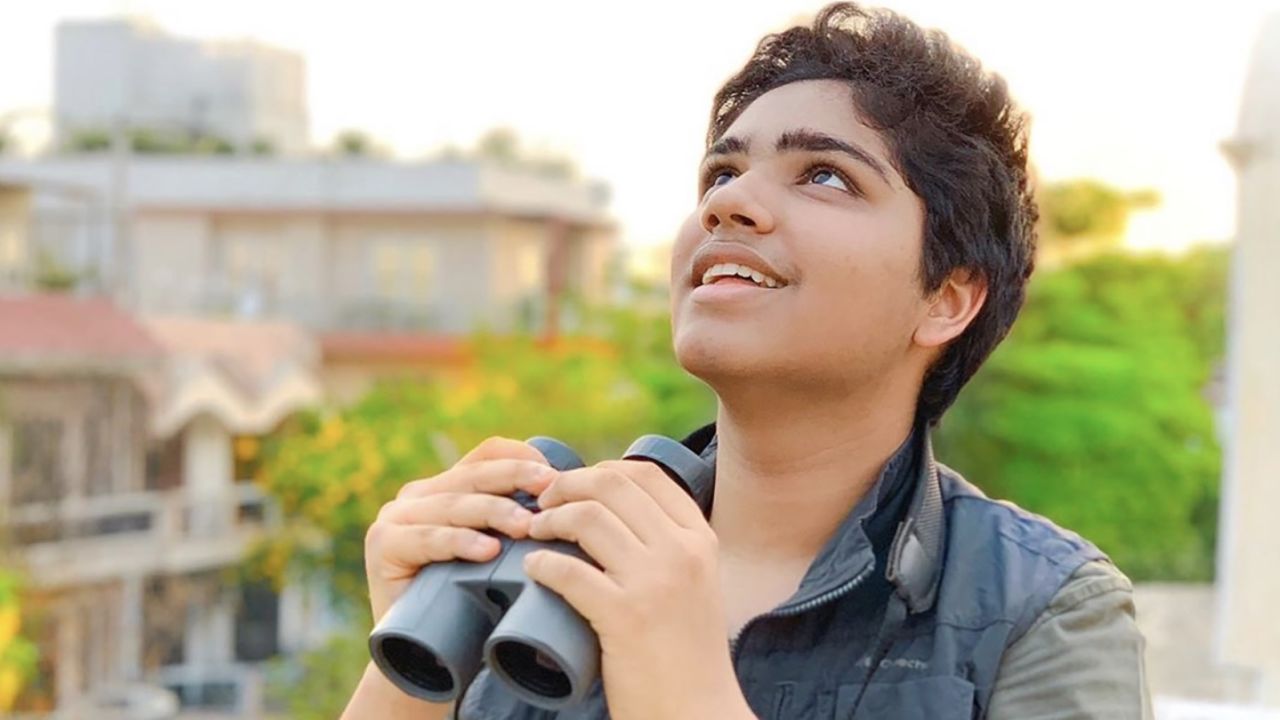 17-year-old Aman Sharma on the balcony of his New Delhi home, where he birdwatched during the lockdown.