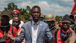 Ugandan musician-turned-politician Robert Kyagulanyi, also known as Bobi Wine, defied police roadblocks to stop him from entering towns in eastern Uganda and promised to walk to the nearest town, near Kayunga on December 1, 2020. - Bobi Wine is concluding his campaign rallies  all over the country in preparation for the upcoming 2021 elections, where he will be challenging Ugandan President Yoweri Museveni, who has been in power for 35 years.
