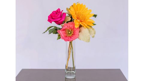 UnwiltedPaperFlowers Pink Lemonade Crepe Paper Flower Arrangement