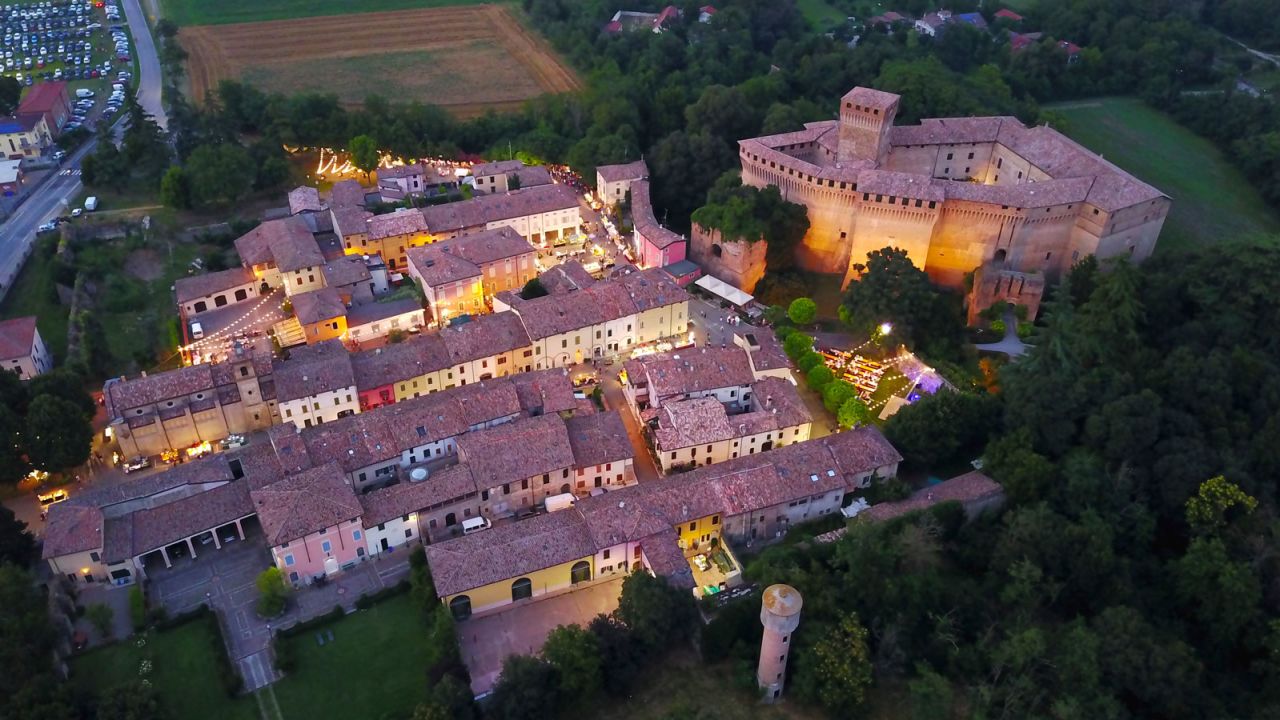 Montechiarugolo's imposing 15th century castle.