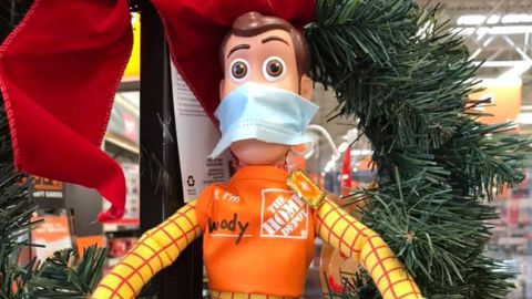 This Woody doll was left in the parking lot of The Home Depot in Plaistow, New Hampshire.  