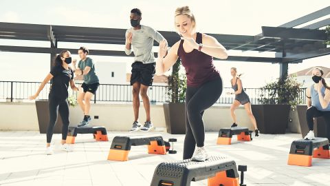 Orangetheory Fitness has been forced to move some of its high-intensity interval classes outdoors because of the pandemic. The company strongly urges members to wear a mask indoors.