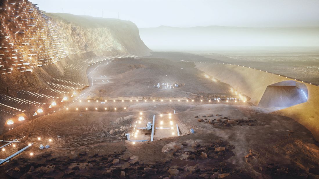 Taking several giant leaps, international architects Abiboo have envisioned an entire Martian city for up to 250,000 inhabitants. <a href="https://abiboo.com/projects/nuwa/" target="_blank" target="_blank">Nüwa City</a> is comprised of a network of tunnels and pod-like "macro-buildings" built into the steep cliff face. This offers protection from radiation and meteorites while still providing sunlight through sheltered windows.