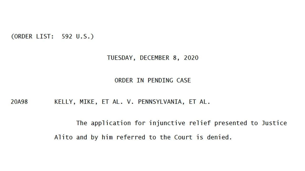 Pennsylvania SCOTUS order
