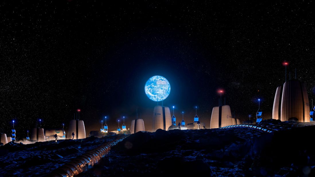 While most habitat proposals for the moon aim to house four astronauts, some look at scaling up. "<a href="https://www.som.com/projects/moon_village" target="_blank" target="_blank">Moon Village</a>," a project by architects Skidmore, Owings and Merrill (SOM) in collaboration with the European Space Agency and Massachusetts Institute of Technology, conceptualizes a modular design with interconnected inflatable pods. A solid external frame -- rather than a solid central core -- allows each module to be used flexibly and protects occupants from the moon's harsh environment. 