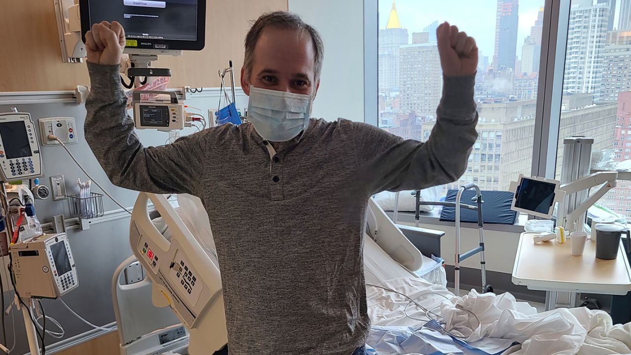 Jeff Gerson celebrated when he was discharged from the hospital in late April.