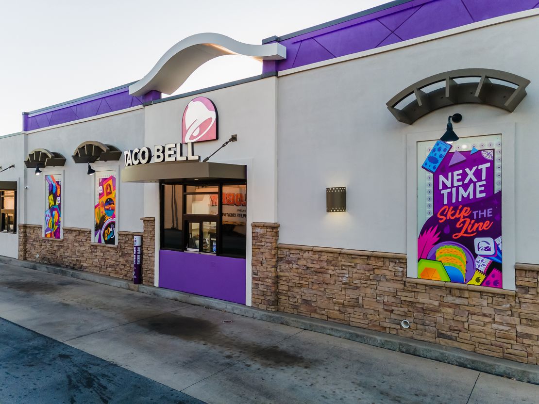 Taco Bell is emphasizing the drive-thru lane in its redesign. 