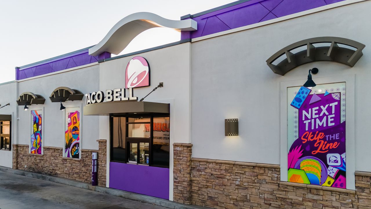 Taco Bell is emphasizing the drive-thru lane in its redesign. 