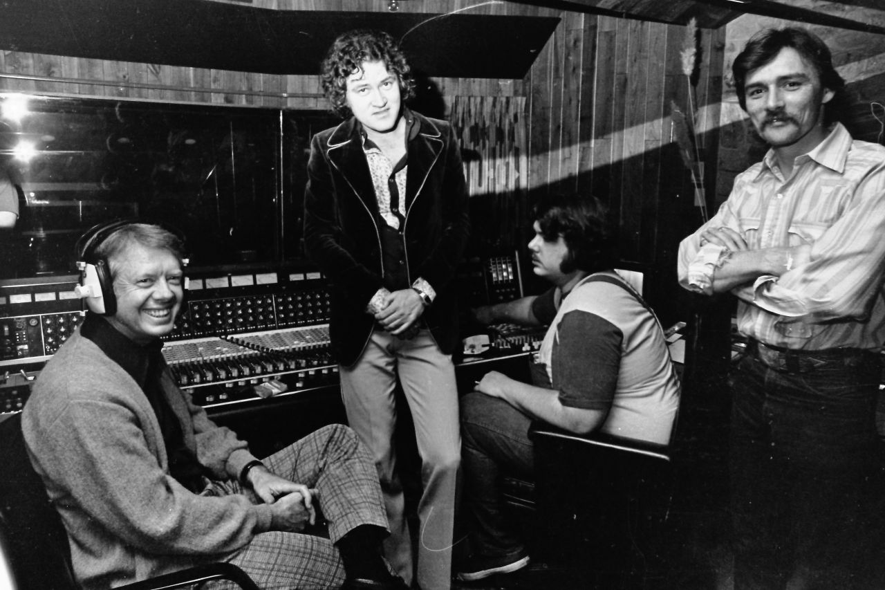 Carter met Capricorn Records co-founder Phil Walden, center, in 1971 <a href="https://www.rollingstone.com/politics/politics-news/candidate-jimmy-carter-rocks-good-ol-boy-44009/" target="_blank" target="_blank">when Carter was on a listening tour</a> as governor of Georgia. The rising politician got to know the Southern rock impresario, and when Carter made his run for the presidency, Walden and artists from his label threw their support behind him. "I think he's just a real fan of the arts," Walden said in an interview at the time. "He came here one night to a recording session ... he befriended these performers and his interest was genuine and they could see that."