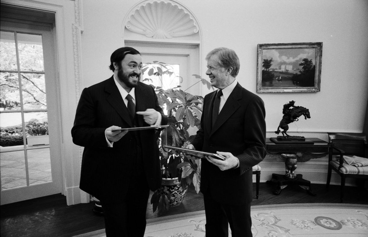 Famed Italian opera singer Luciano Pavarotti was one of the many musical luminaries who graced the Carter White House between 1977 and 1981. 