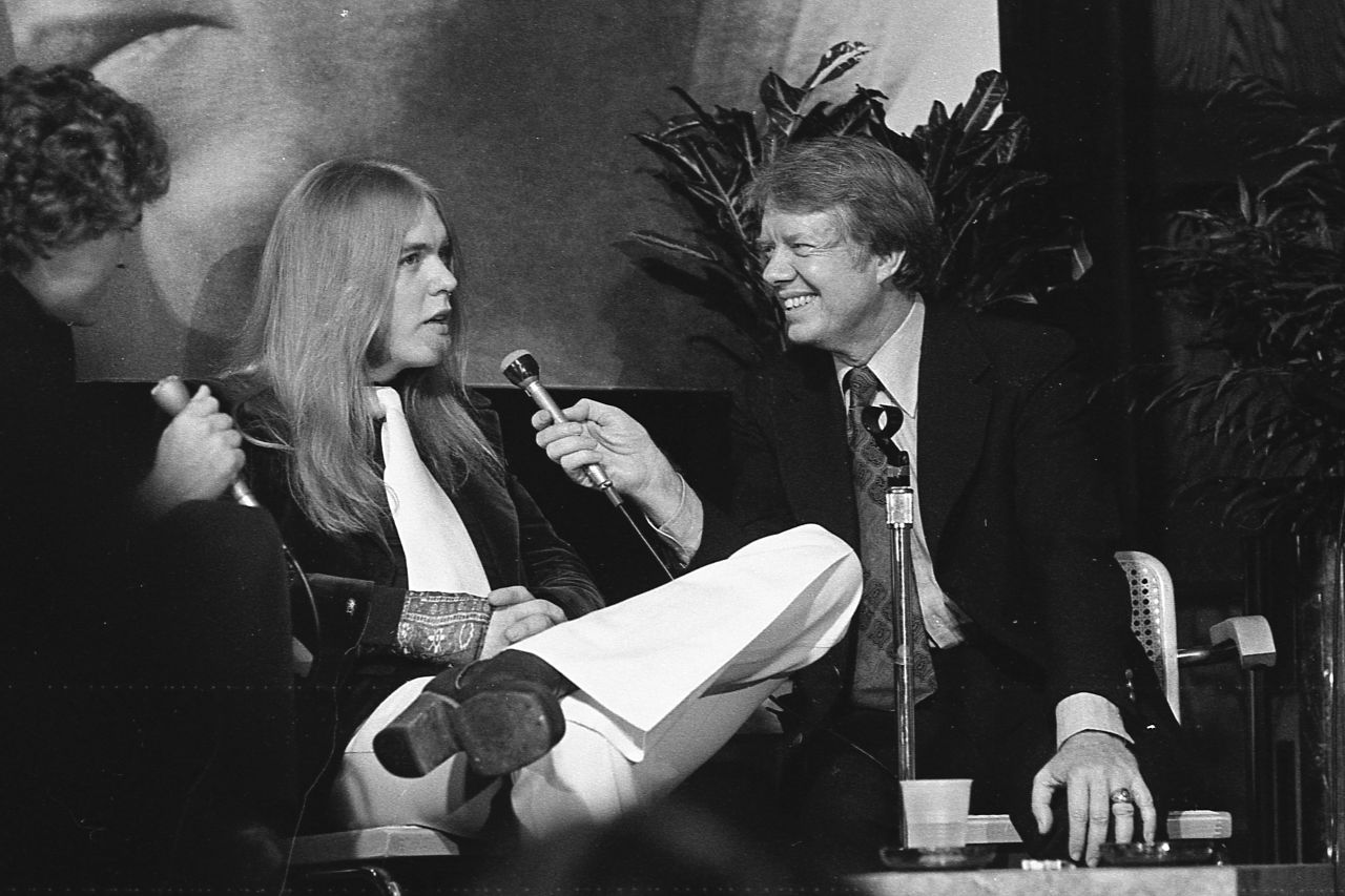 When Carter began his presidential campaign, Gregg Allman and the Allman Brothers Band "helped put me in the White House by raising money when I didn't have any money," Carter says in the film. "I was practically a nonentity, but everybody knew the Allman Brothers, particularly the ones that came to their concerts. And, when the Allman Brothers endorsed me all the young people there said, 'Well, if the Allman Brothers like Jimmy Carter we can vote for him.'"