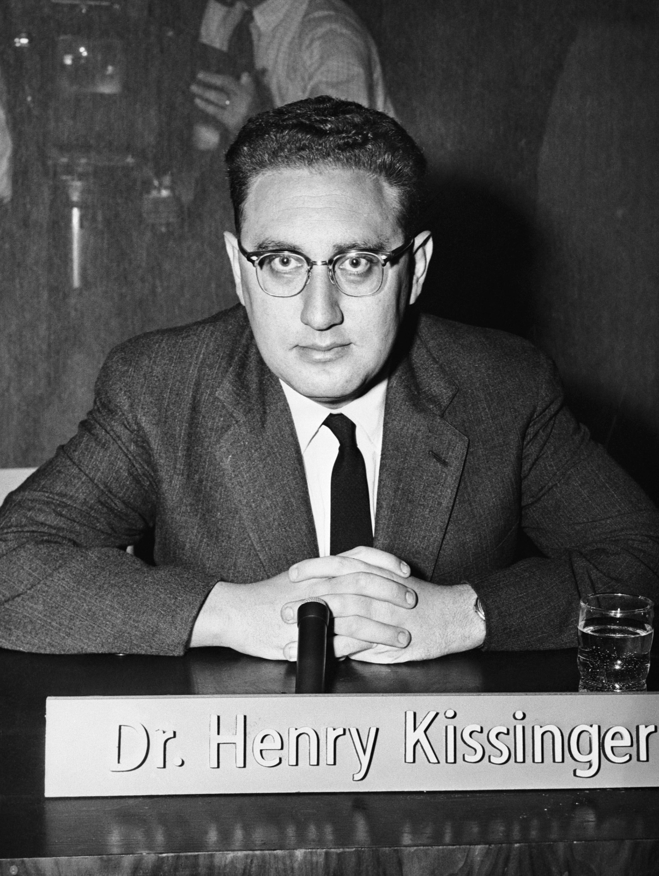 Kissinger, seen here in 1957, was a Harvard University faculty member who became associate director of Harvard's Center for International Affairs. He became a US citizen in 1943 and served in World War II.