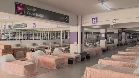 It took 10 days for the hospital to convert its garage into a hospital wing.