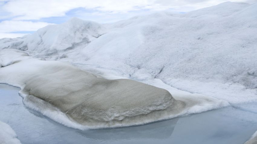 Algae growing on the Greenland ice sheet is causing it to melt faster.