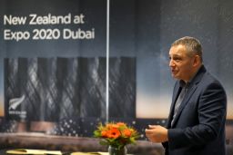Gerrard Albert speaks during a ceremony on August 15, 2019 in Auckland, New Zealand.