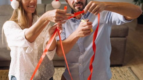 By taking stock of your possessions, the outdoors and craft stores, you can still decorate your house with holiday cheer.
