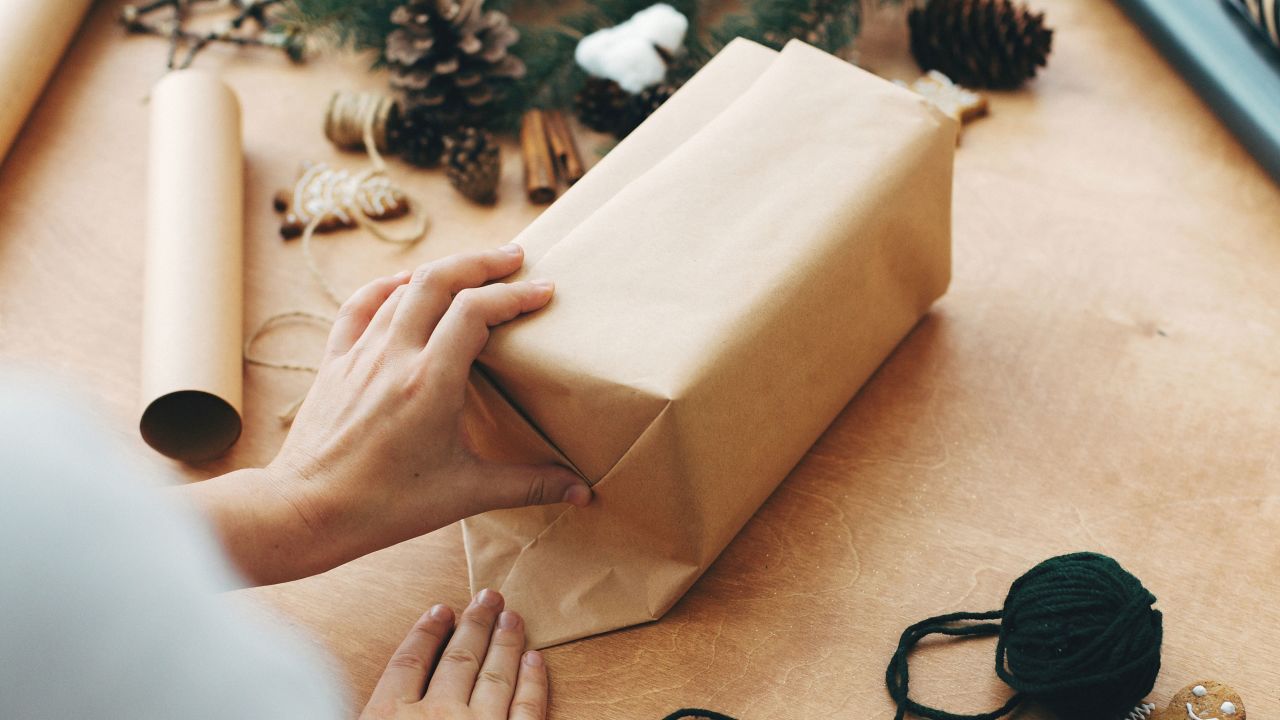 Brown paper packages tied up with string are a trendy and inexpensive gift-wrapping alternative.