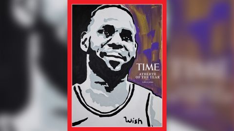 Time's cover for Athlete of the Year features a painting of LeBron James by 14-year-old Tyler Gordon