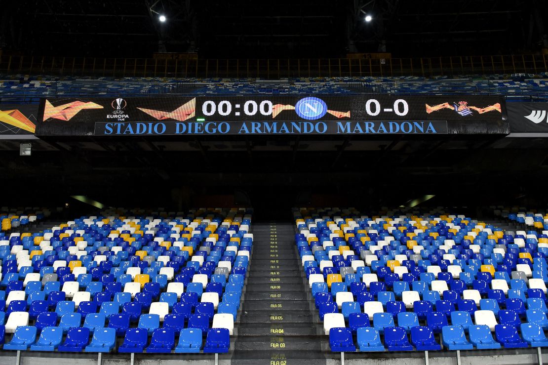 The stands bear the new name of the Stadio Diego Armando Maradona.