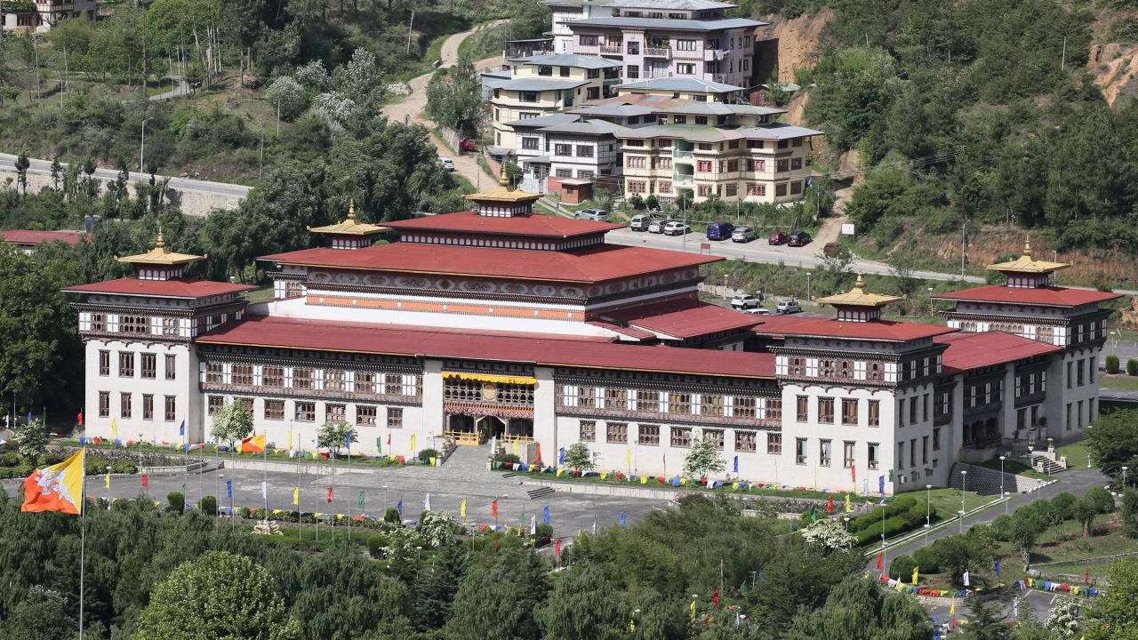 Houses of Parliament of Bhutan in Thimphu, Bhutan.