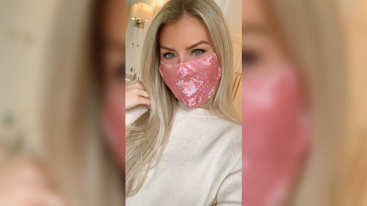Kaitlin Cuccinelli promotes mask wearing as part of Choose New Jersey's campaign to promote safe public health practices.