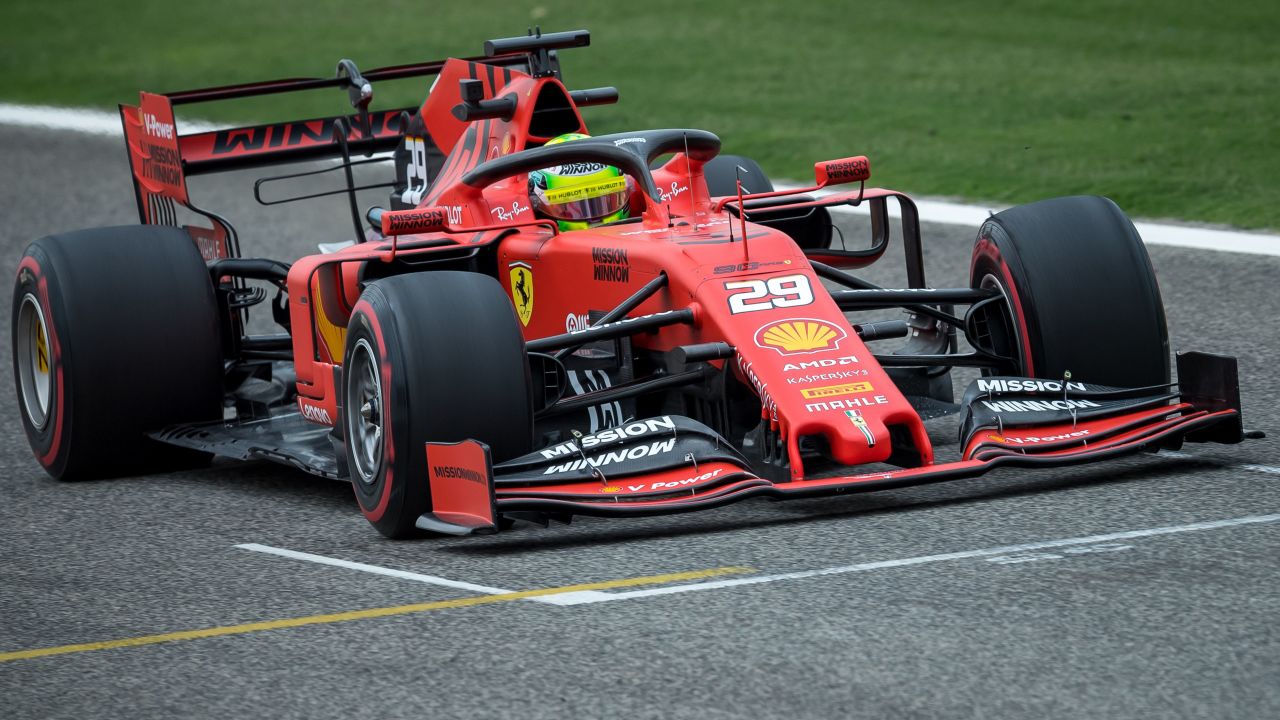 Mission Winnow branding featured prominently on Ferrari's car in Bahrain last year.