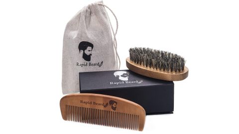 Rapid Beard Store Beard Brush and Beard Comb Kit