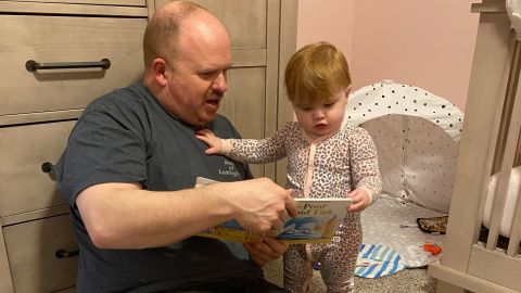 Jeffery Michael Keene plays with daughter Adalyn.