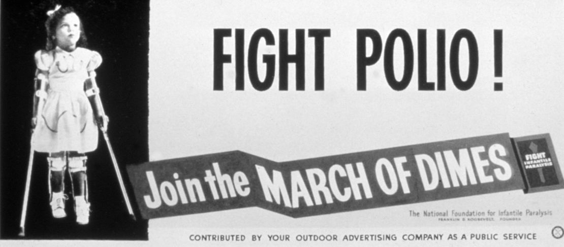 A public service advertisement from the campaign against polio in the 1950s.